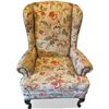 Image 1 : Wingback Floral Print Chair in Excellent Condition