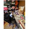 Image 2 : 2 X Storage Cabinets, Rolling Carts Desk and Bins:  Fabric, Sewing Supplies and Office Chair