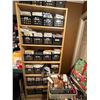 Image 2 : Large Bookcase Shelf, Bins and Rolling Carts of Sewing Supplies, Patterns, Thread, Fabric and More
