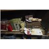 Image 2 : Shelf Lot: Vintage Sewing Machine, Classic Ford Car Parts, Cable, Lighting, Tools, Toolboxes & More