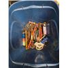 Image 2 : Box Lot: Assorted Vintage Hand Tools: Sockets, Tap & Die, Hammers, Drivers, Sandpaper Discs & Belts