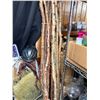Image 8 : Group - Wire racking, horseback riding helmets, blanket, harnesses, stirrups, wicker baskets, etc..