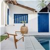 Image 2 : PatioFlare Fabric Folding Chair Beige  Wood and Canvas Patio Chair PF100092BG