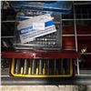 Image 2 : Assorted Tools: Bits, Driver, Hole Saw Kit, Joint Sockets, Precision Bits & 1/4" Impact Sockets