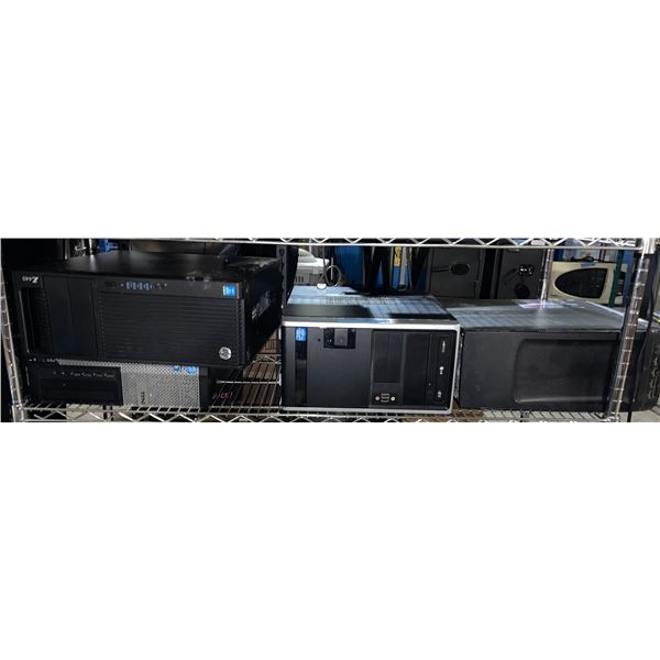 4 Assorted Computer Towers & Components HP, LG, ASUS & Dell