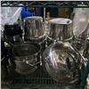 Image 2 : Professional Kitchen Lot: Bain Marie Inserts, Stainless Serving Bowls, Coffee Urns & More