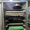 Image 2 : Large Restaurant Supply Lot: 3 Rolling Racks, Baking Trays, Plastic Inserts, Egg Bites Baking Trays