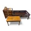 Image 1 : Group of 3 - Coffee Table (Missing Glass), Dresser & End Table
