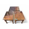 Image 1 : Group of 3 - Glass Top Coffee Table & 2 Glass Top End Tables