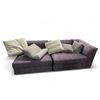 Image 1 : Modern Textured Plum Sofa with Accent Cushions