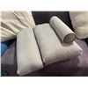 Image 2 : Modern Textured Plum Sofa with Accent Cushions