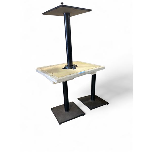 Group of 3 Square Marble Cafe Table