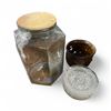 Image 1 : Group of Glass Jar, Glass Plates & Decor