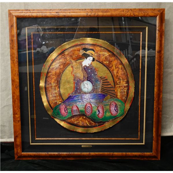 New Year's Original Painting by Matthew Smith, Wood Framed 41" x 41"