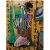 Image 3 : Asian Artwork Original Acrylic Artwork by Matthew Smith, Wood Framed 33" x 41"