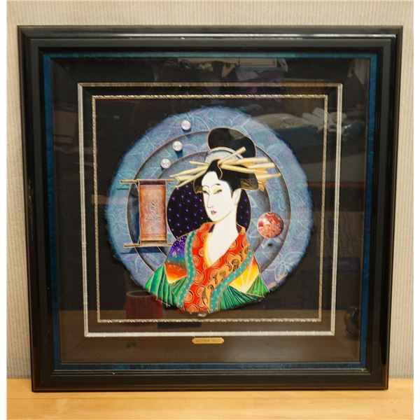 Pearls of Wisdom Artwork Original Acrylic Artwork by Matthew Smith, Wood Framed 34" x 34"