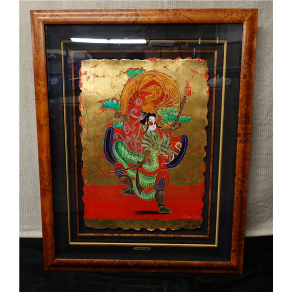 Goro with Dragon Artwork by Matthew Smith, Wood Framed 34" x 42"