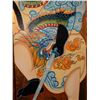 Image 4 : Dragon Samurai Acrylic on Canvas Artwork by Matthew Smith, Wood Framed 20" x 45"