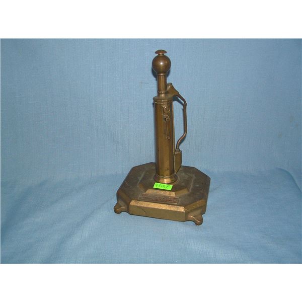 Bronze Fil-ur-liter top gas pumped shaped cigarette lighter filler