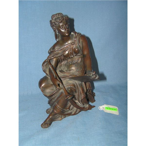 Artist signed bronze French figure signed L. Pilet