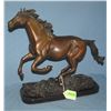 Image 1 : Prancing horse bronze with black enamel on base
