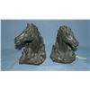 Image 1 : Pair of horse head bookends resin cast