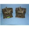 Image 1 : Pair of signed bronze Arabian figures riding a donkey