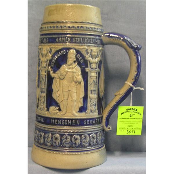 Large German beer stein