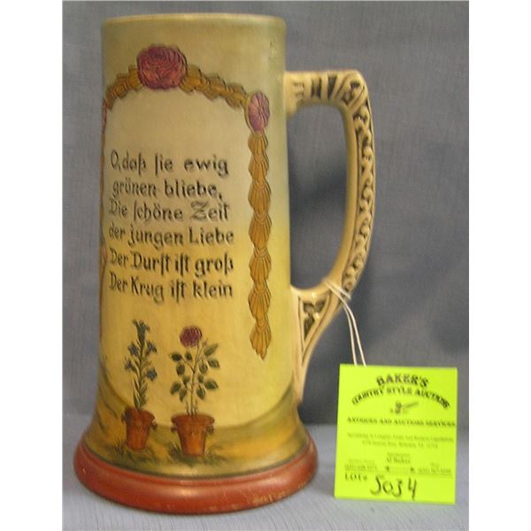 Early German Beer stein less cover