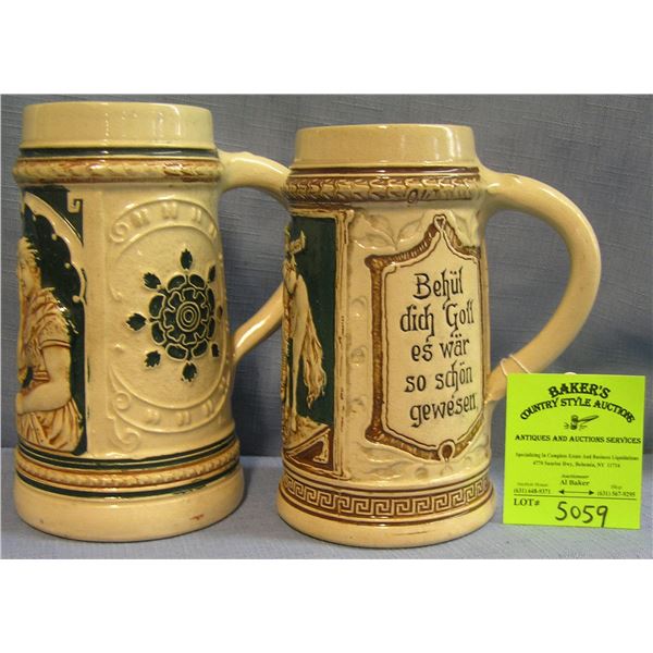 Pair of vintage German Beer steins