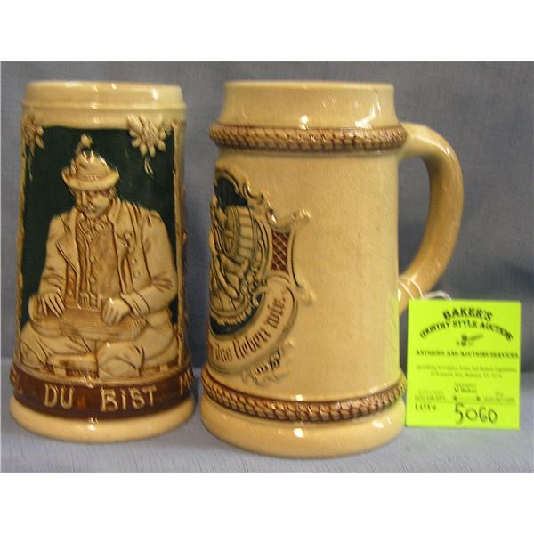 Pair of vintage German Beer steins