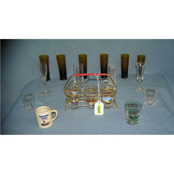Collection of vintage shot glasses