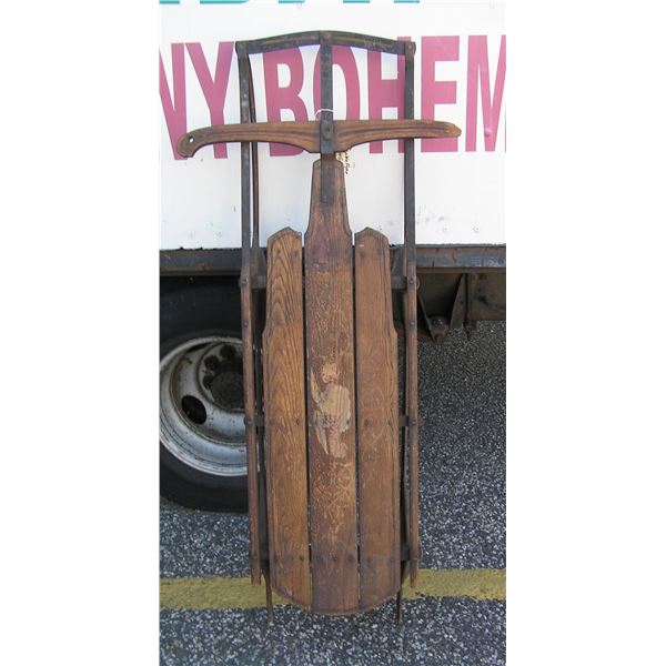 Extra large antique Flexible Flyer number 4G sled