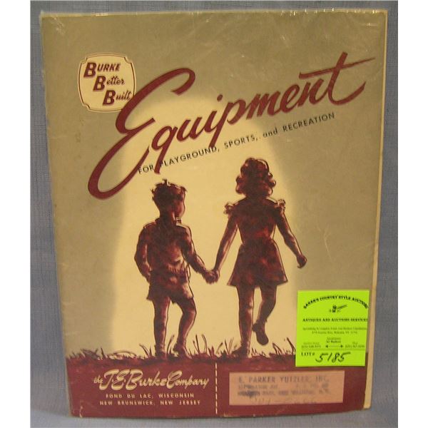 Vintage school yard and parks equipment catalog