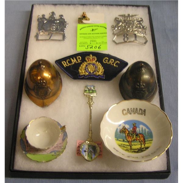 Collection of Canadian mounted police collectibles