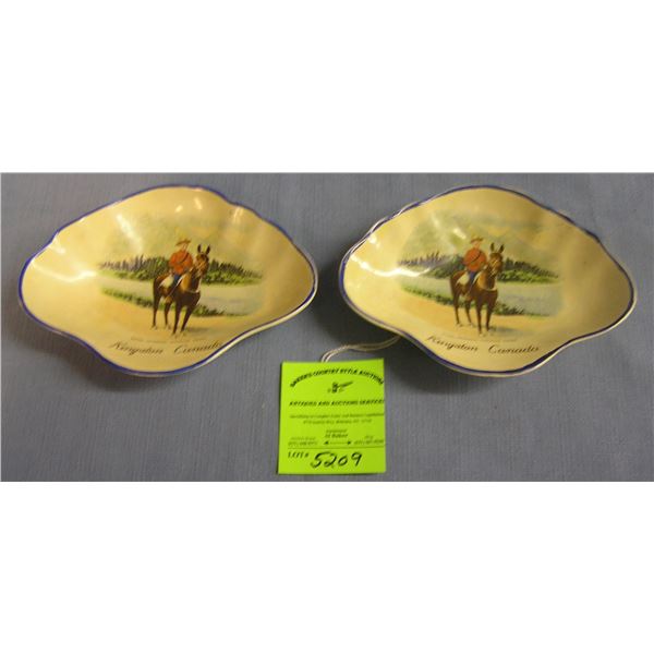 Canadian mounted policeman serving bowls