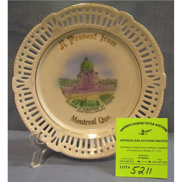 Souvenir dish from Montreal made in Germany