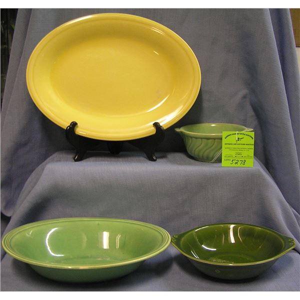 Group of four vintage art pottery bowls