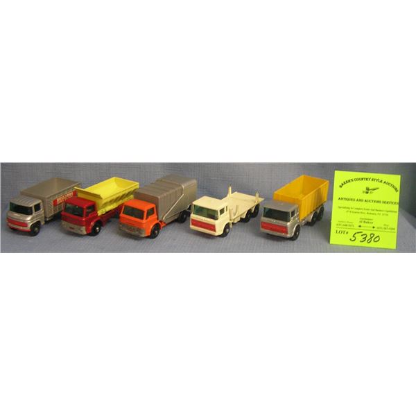 Group of five vintage Matchbox vehicles