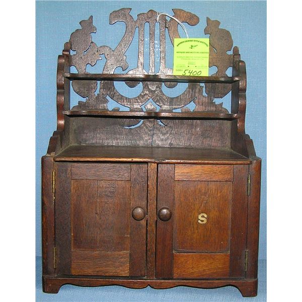 Antique oak kitchen hutch salesman sample