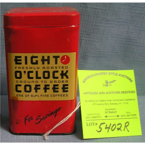 All tin 8 oclock coffee bank