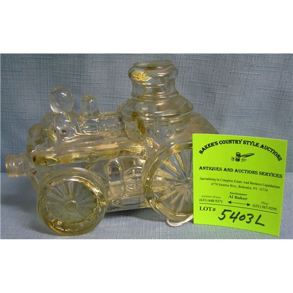 Early glass Avon fire pumper cologne container