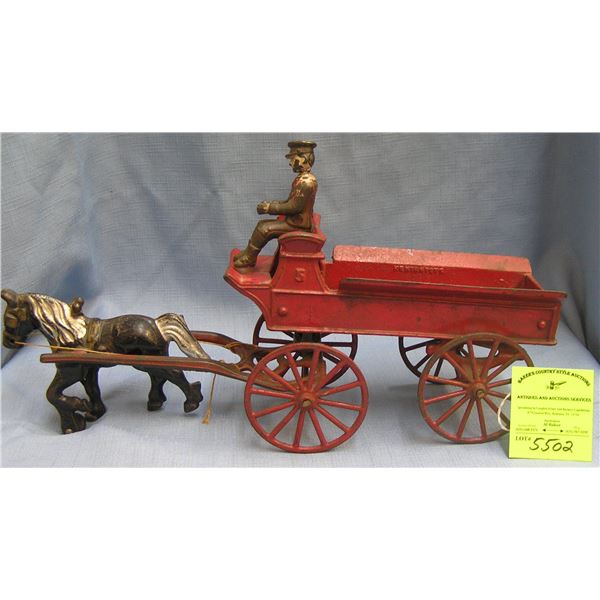 Horse drawn delivery wagon, Kenton toys ca 1880’s