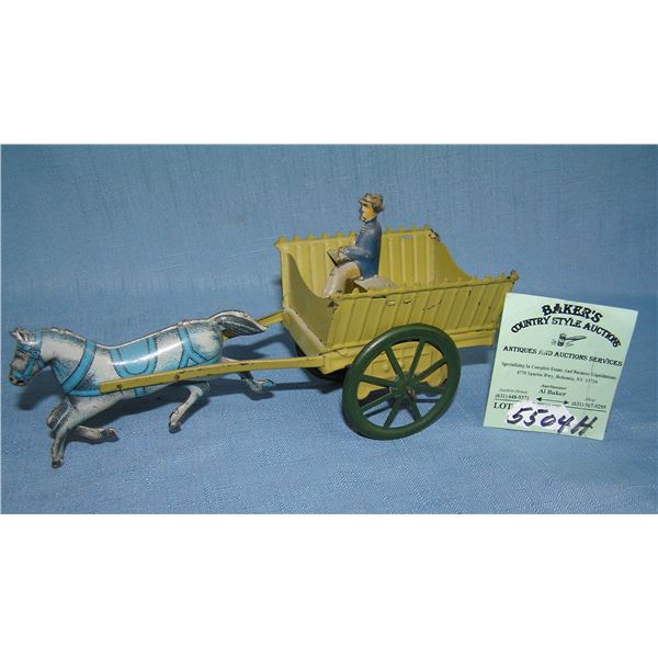 All tin horse drawn farm cart