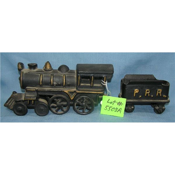 All hand painted cast iron Penns RR train set
