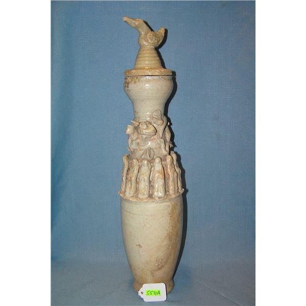 Antique Song Dynasty covered funerary jar