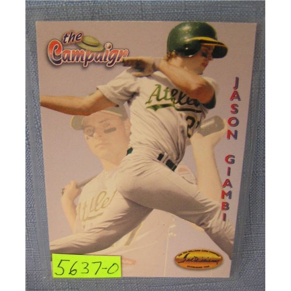 Jason Giambi rookie baseball card