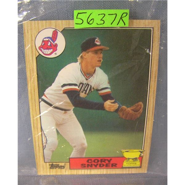 Corey Snyder rookie baseball card