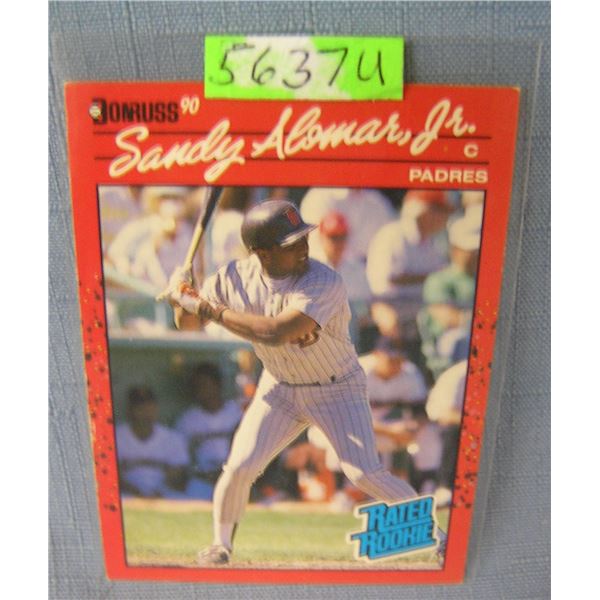 Sandy Alomar rookie baseball card