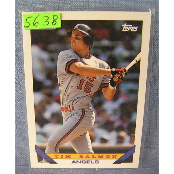 Tim Salmon rookie baseball card